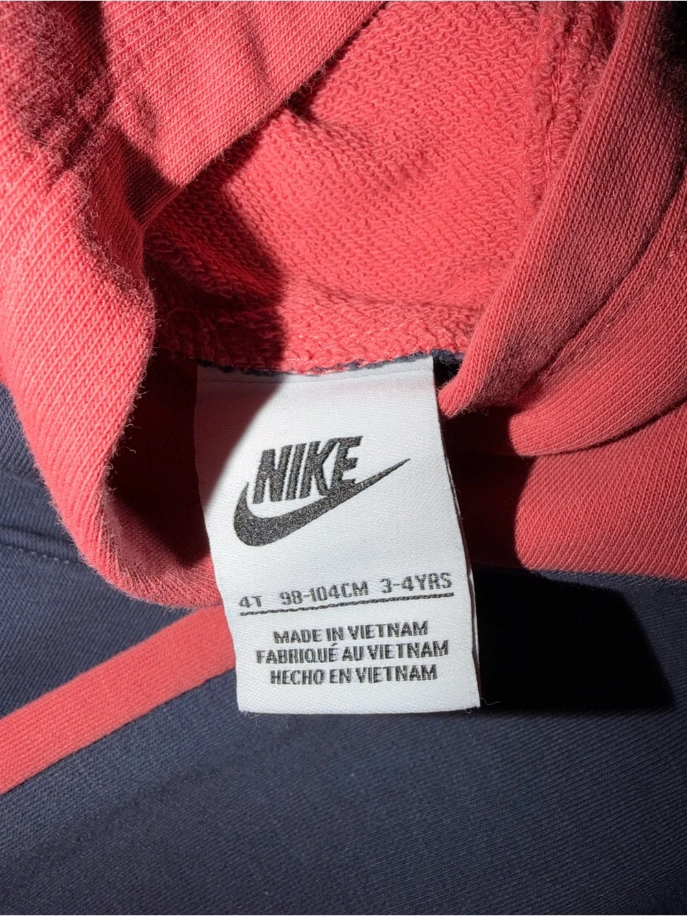 Nike Kids Navy Joggers with Blue & Red Accent and Neon Logo
